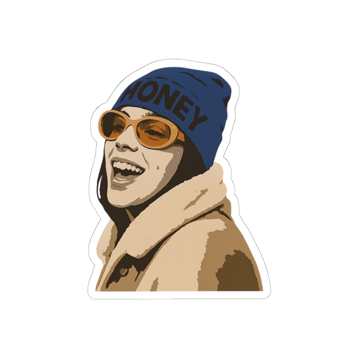 Billie Eilish Bold Portrait Sticker | High-Contrast Vinyl Decal