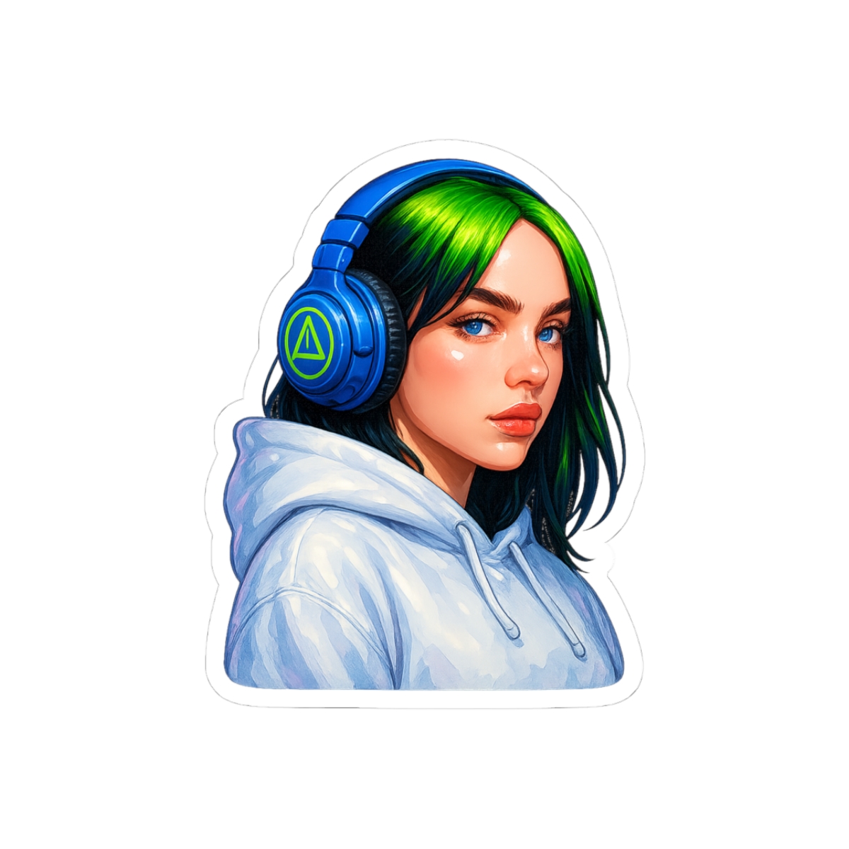 Billie Eilish Edgy Portrait Sticker | Bold Vinyl Decal