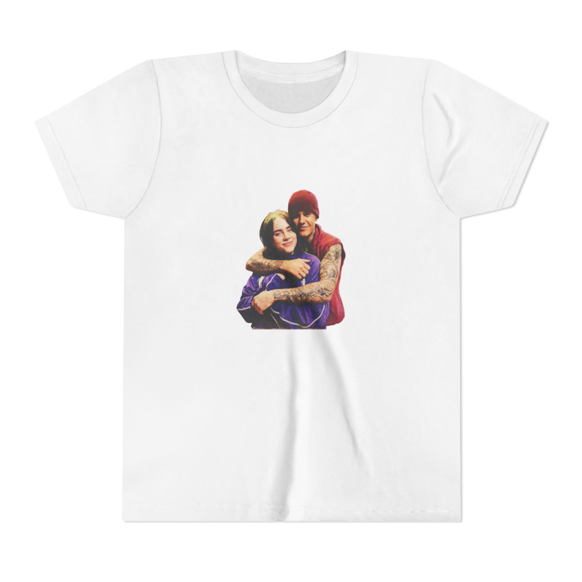 Comfort Colors Comfort Colors Vintage Justin Bieber & Billie Eilish Coachella Concert Tee T Shirt, One Less Lonely Girl T Shirt (Kids) — official Billie Eilish T-Shirts